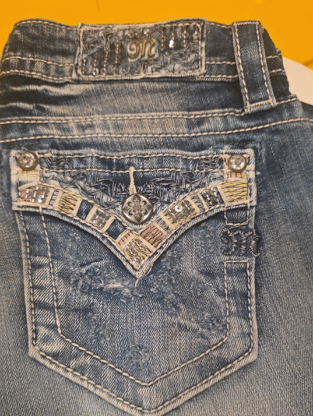 Miss Me Light Blue Embellished Bootcut Jeans